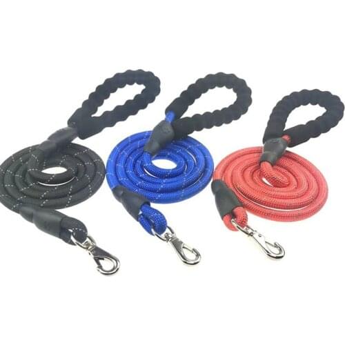 Hot Durable Pet Reflective Leash Round Rope Nylon Rope Pet Running Tracking Leashes For Dog Mountain Climbing Rope Accessories