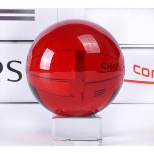 6 cm Red Crystal Glass Sphere Magic Ball globe Craft Gift Feng Shui Quartz Crystals Crystals Healing photography Balls For Sale