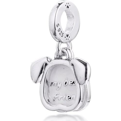 My Pet Dog Dangle Charm 2021 Sterling Silver Jewelry Fits Original Snake Chain Bracelets Spring Collection Beads