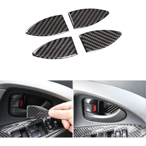 Car Soft Carbon Fiber Interior Door Bowl Cover Trim For Toyota Rav4 RAV 4 2006 2007 2008 2009 2010 2011 2012