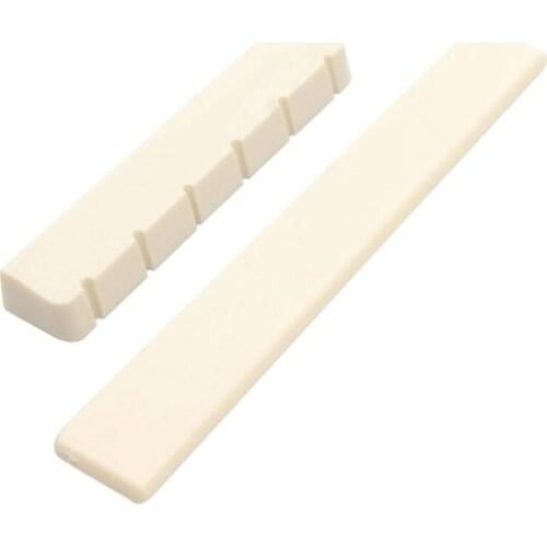 Guitar Bone Bridge Saddle Nut Set 6 Strings Classical Guitar Buffalo Bone Guitarra Replacement Parts