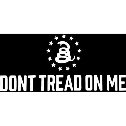 17.8CM*8.1CM DONT TREAD ON ME Guns Molon Labe Decal Vinyl Car Sticker Black/Silver C10-01029