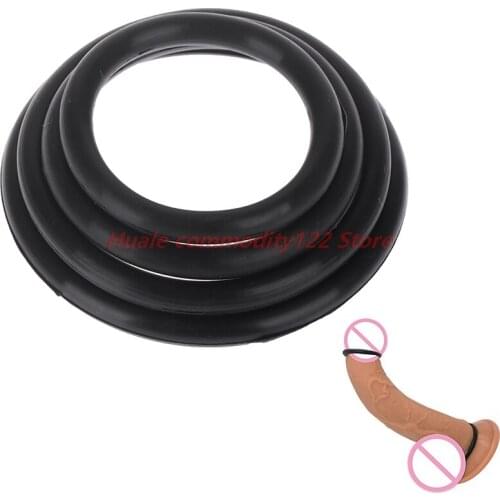 New 4Pc Goods Sex Toys Silicone Cock Penis Ring s Enlargement For Men Extender Time Delay Intimate For Men Reusable