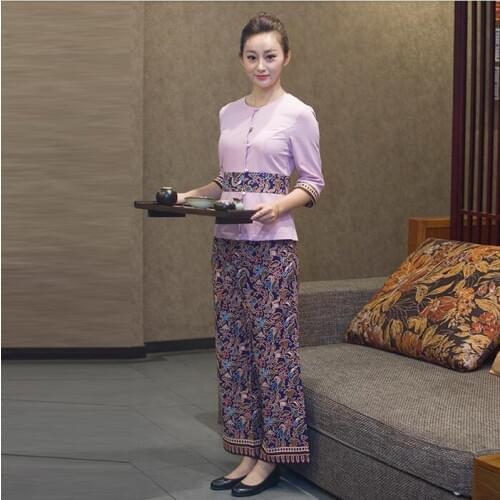 Southeast Asia work clothing Thai spa Beautiful uniforms Beauty salon Indonesia Malaysia Women