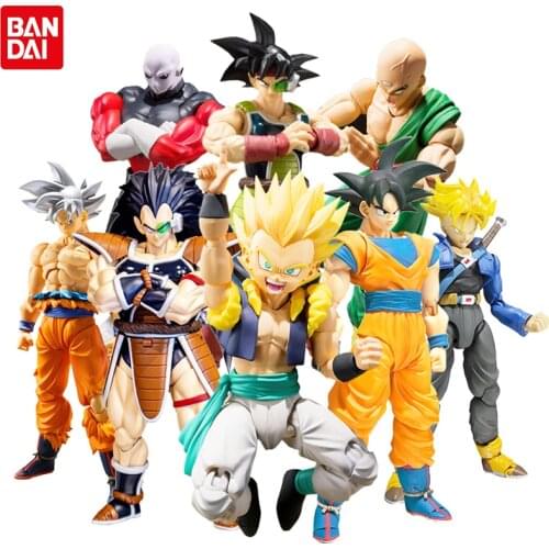 Original BANDAI S.H.Figuarts DRAGON BALL Super Goku Vegeta Gohan Hitto Beerus Action Collection Model Toy Anime Toys For Kids