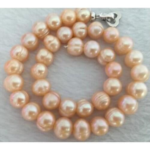 9-10mm south sea baroque gold pink pearl necklace 18"
