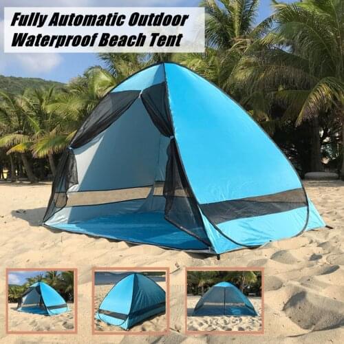 Beach Campaign Tent Fast Open Anti-UV Heave Up Tent Outdoor Beach Camping Fishing Hiking Shade Shelter Tent палатка пля́жная́ E2