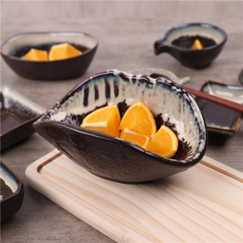 Restaurant vinegar dishes Colored Glazed dish Creative small dishes Japanese Sushi Dishes Soy Sauce Pepper dishes ceramic dishes