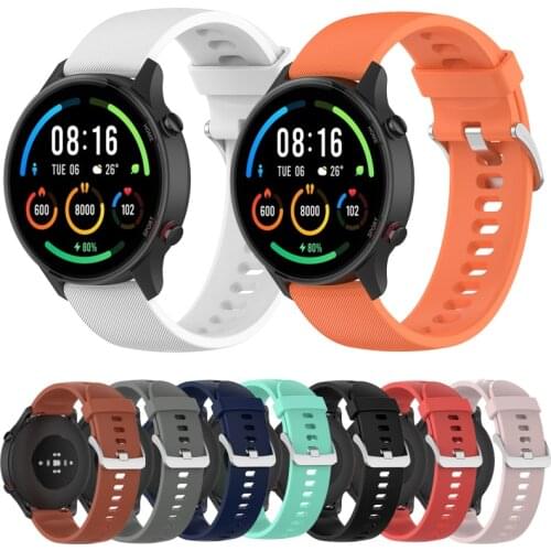22mm Strap For Xiaomi Mi Watch Color Sports Smart Watch Bracelet Band For Huawei Watch GT/GT 2 46mm Silicone Replacement Belt