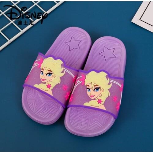 Disney Sofia Indoor PVC Home Hotel Sandals & Slippers Women Frozen Elsa Summer Non-slip Bathroom Home Slippers wholesale