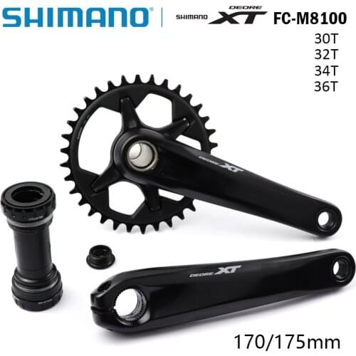 SHIMANO DEROE XT FC M8100 Crankset M8100 12-Speed MTB BIKE CRANKSET 30T 32T 34T 36T 170 175mm HOLLOW TECH II Bicycle Crank MT800