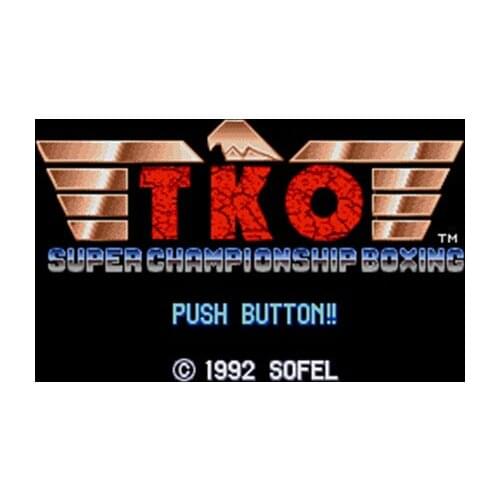 TKO Super Championship Boxing NTSC Version 16 Bit 46 Pin Big Gray Game Card For USA Game Players