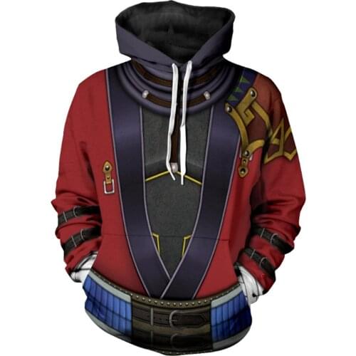 Final Fantasy FF Auron Cosplay Hoodie Adult Hooded Sweatshirt Pullover Coat