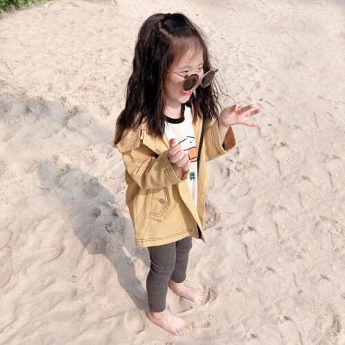 Hooded Windbreaker Spring Autumn Coat Girls Kids Outerwear Teenage Top Children Clothes Costume Evening Party High Quality