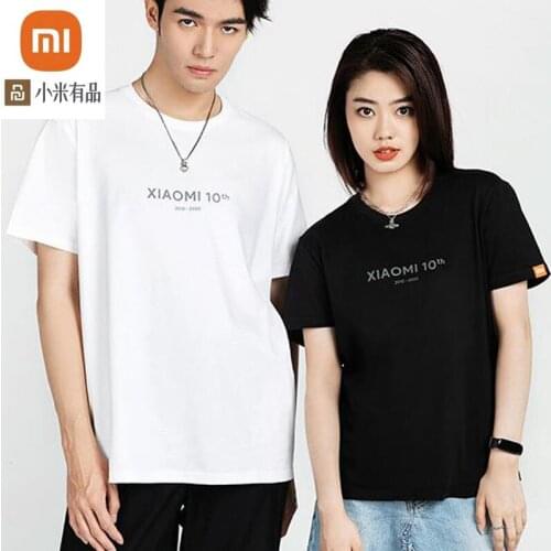 Xiaomi Commemorative T-shirt with comfortable and antibacterial water soft cotton material for the 10th anniversary of Xiaomi