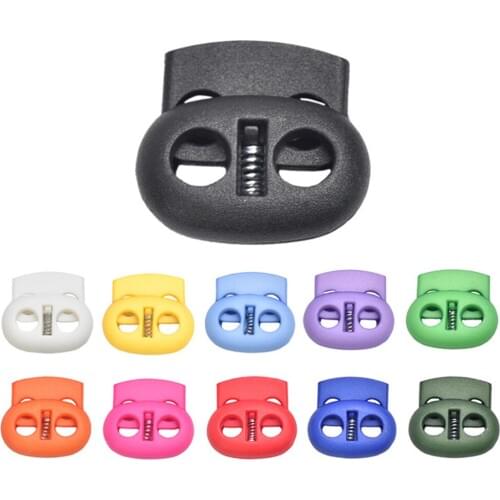10pcs Mixed Colorful 5 Mm Hole Plastic Stopper Cord Lock Bean Toggle Clip Apparel Shoelace Sportswear Cord Lanyard Accessories