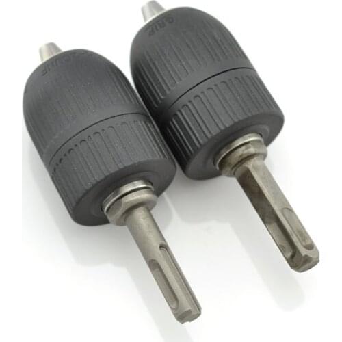 1PCS 2-13mm HSS Keyless Impact Drill Bit Chuck Hand Tool With Lock And SDS Adaptor