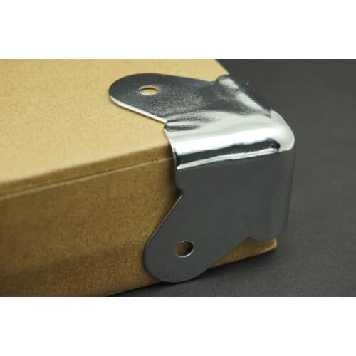 10PCS/Lot Durable Chrome 2 Holes Speaker Box Cabinet Steel Corner Edge Protector