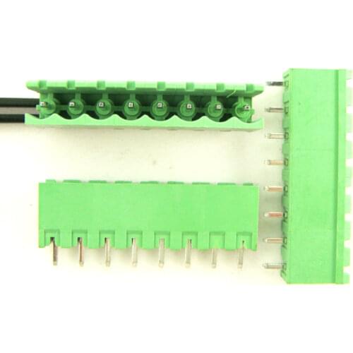 100pcs) 2EDGK-5.08-8P+ 2EDGVC-5.08-8P Straight Pin Screw Terminal Block Connector 8 pin 5.08mm Free shipping