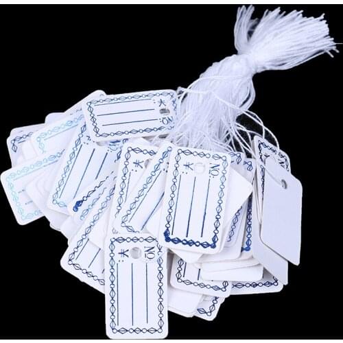 100pcs Price Label Tags with Hanging String for Jewelry/Stationery/Shoes/Clothing Garment Tags Accessories