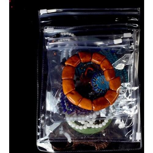 100pcs Mini Self Sealing Zip Lock Plastic Bag Thick Transparent pvc Plastic Zipper bag jewelry gift Earrings packaging bag