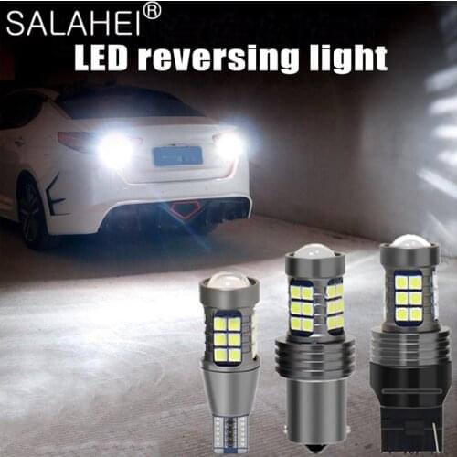 2pcs 1156 BA15S P21W LED T15 W16W Lamp T20 7440 W21W Auto Led Bulbs Replace For Car Reversing Light Backup lights White