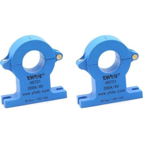 2pcs HST21 Hall Open Loop Split-Core Current Sensor 200A/4V ±15V