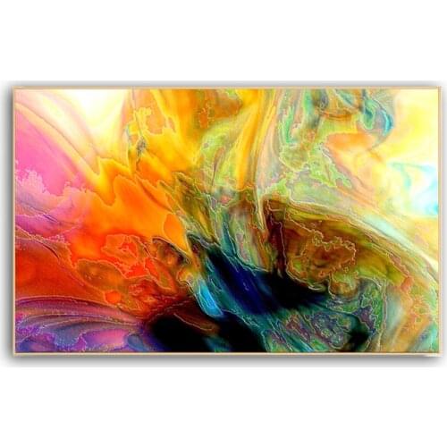 2020 New Years latest Oil Painting Dazzle colour of sky 100% Hand painted world famous paintings living room Decor 20200418022