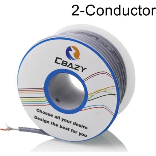 2C-Grey-8M-UL 2547 24 AWG Multi-core control cable copper wire shielded audio cable headphone cable signal line