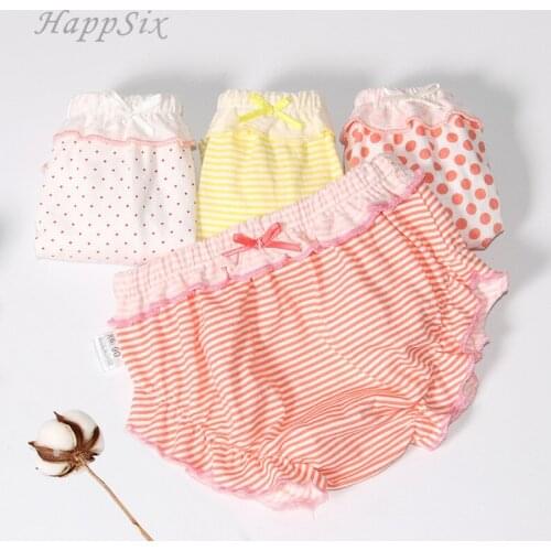 4pieces/lot Cotton Baby Underwear Childrens Underwear 0-1-3years Girls Underpants baby girl clothes for newborn baby