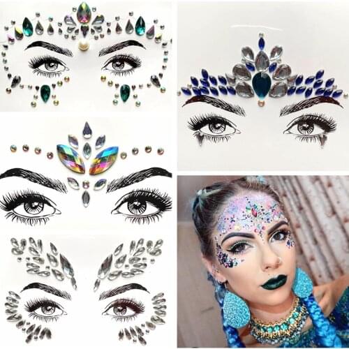Glitter Eye Sticker Flash Face Decoration For Wedding Party Esay To Use Cosmetic DIY Gems Eyes Jewelry Makeup Tools Body Art