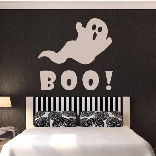 Boo Cartoon Ghost Wall Stickers for Holiday Living Room Art Decor Halloween Vinyl Wall Decals Bedroom Home Sticker Murals L567