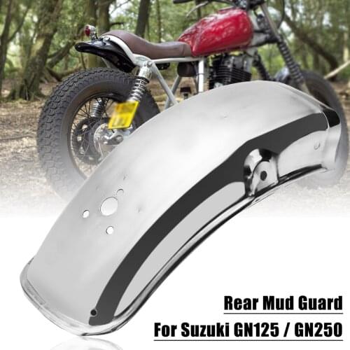 Stainless Steel Motorcycle Rear Fender Flares Mud Flaps Mudguard Splash Guard for Suzuki GN125/GN250