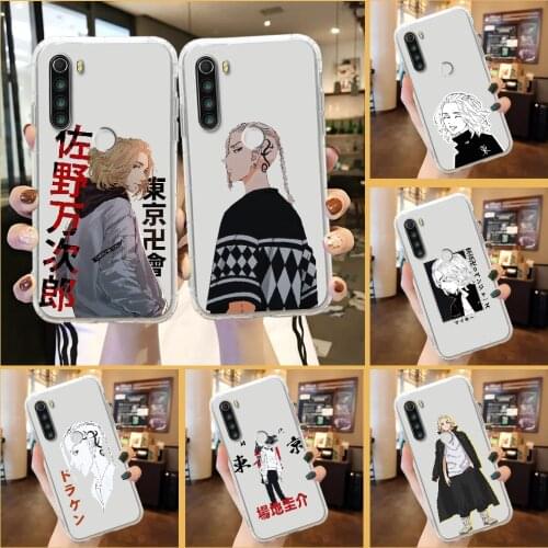 Tokyo Revengers Phone Case For Xiaomi Redmi Note 7 7A 8 8T 9 9A 9S 10 K30 Pro Ultra transparent painting hoesjes pretty back