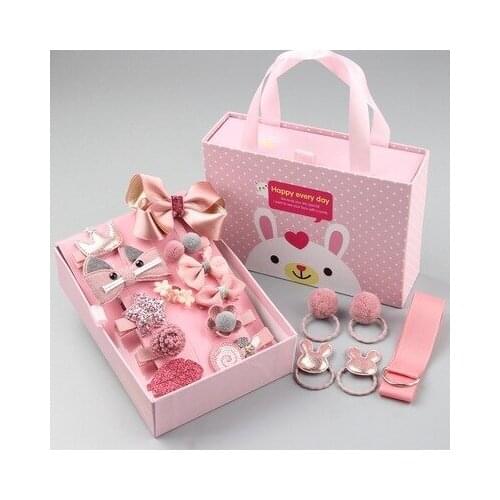 Kids Headwear Hair Clips For Children Headband With Hairpins Rubber Bands For Girls Sets For Girls Kawaii ASccessories