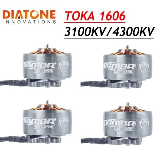 Diatone MAMBA TOKA 1606 3100KV 4300KV Brushless Motor 17g 3-6S 1.5mm Shaft Diameter 3inch~4inch Prop for RC FPV Racing Drone