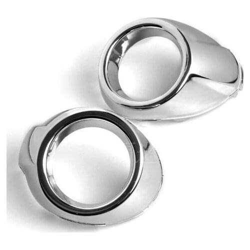 Fit 2012 2013 2014 for Ford Focus 3 Mk3 Chrome Front Fog Light Lamp Cover Trim Bezel Bumper Foglight Garnish Insert Ring Molding