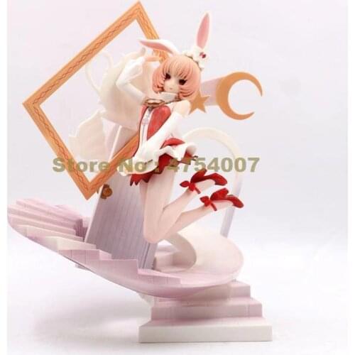 Anime fairy/ tale 1/8 white rabbit bunny girl action figure collection model cute doll 27cm Toy