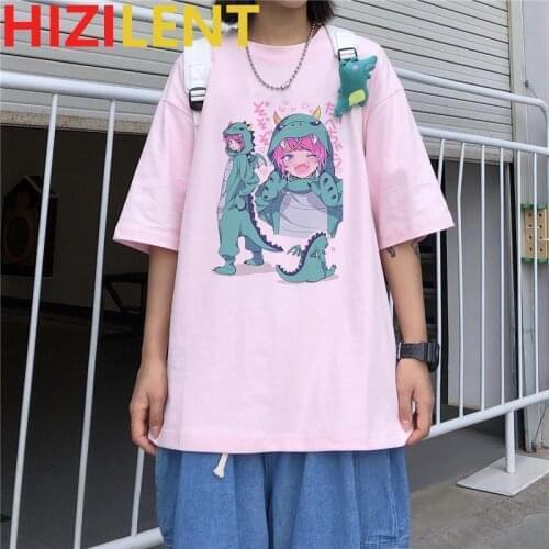 Anime Girl Loli Goth kawaii woman Printed Clothing Japanese Streetwear cosplay Harajuku Casual Trend Graphic Oversized T-shirt