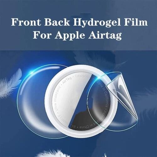 Front Back Hydrogel Film For Apple Airtag Locator Tracker Soft HD TPU Screen Protector For Apple Airtag Air tag Key Finder Cover