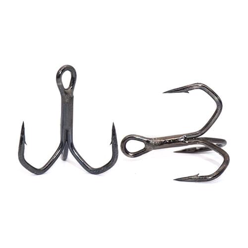 New High Quality 5pcs/box New Design 4xStrengthen Steel Alloy Sharp Lure Treble Hook 6-14#Fishing Tackle Hook Fishing Box
