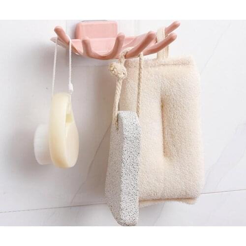 Creative Soap Box Wall-mounted Hook Up Punch-free Drain Soap Rack Personality Octopus Shape Household Shelf Bathroom Rack