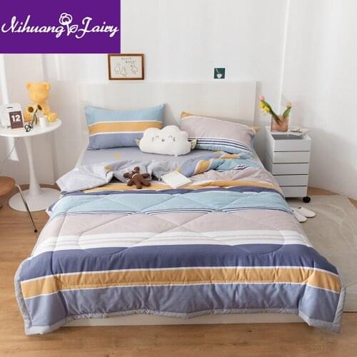 Summer quilt, pure cotton, cool summer quilt, air-conditioned quilt, double student summer thin quilt, quilt core washable