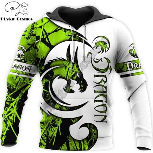 Beautiful Dragon Tattoo Green 3D All Over Printed Mens Hoodie Streetwear Sweatshirt Unisex Casual Jacket Tracksuits DK064