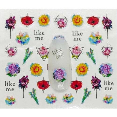 Nail Sticker Feathe DIY Manicure Slider Embossed Adhesive Nail Art Tips Decorations Decals B18