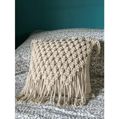 Macrame cushion cover Bohemian throw pillow cover / wedding decorative cushion sham custom size and color