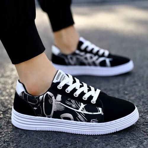 2021 new mens canvas shoes all-match shoes men Korean version of the trend of mens casual shoes couple sneakers men