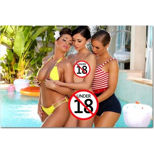 Retro Style Bikini Girls Wallpaper Wall Art Posters and Print HD Canvas Painting Wall Picture for Living Room Decor