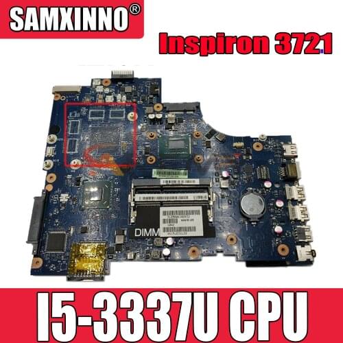 Original Laptop motherboard For DELL Inspiron 3721 I5-3337U Mainboard CN-03WVDR 03WVDR VAW11 LA-9102P