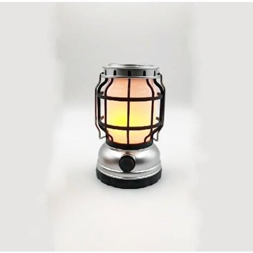 A2 Solar LED Portable Lantern Outdoor Camping Lamp Flashlight USB Charging Emergency Standby Glim Scaldfish White Warm